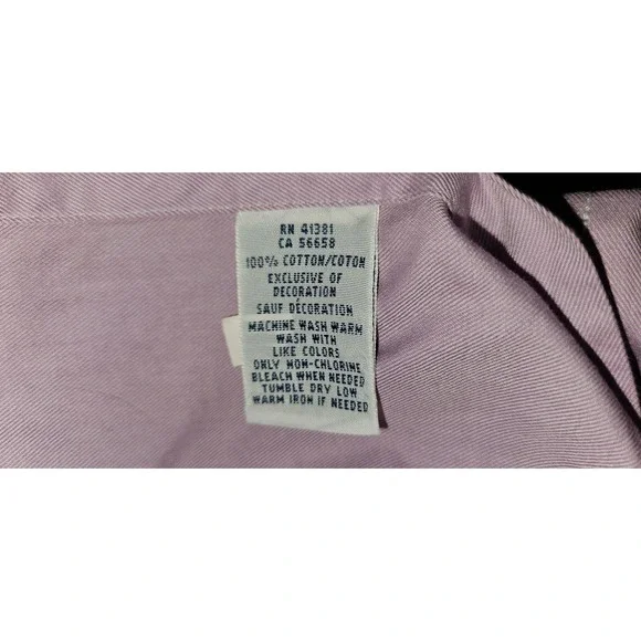 Polo Ralph Lauren Mens Medium Lavender Cotton Long Sleeve Button Down Shirt - Picture 8 of 8